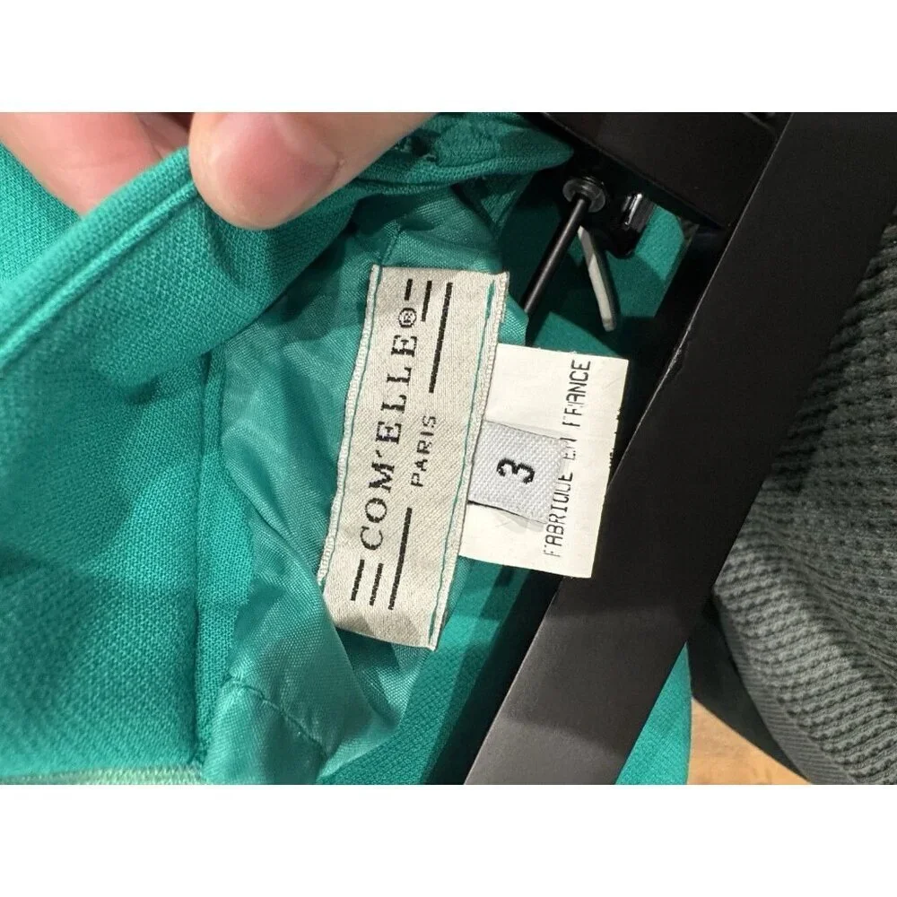 COM' ELLE Paris Women Skirt Size 3 Green